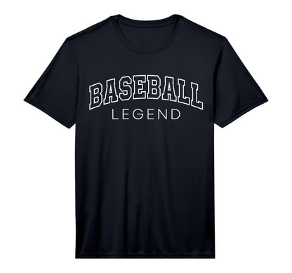 Baseball Legend Funny Athletic Lettering T-Shirt - Graphic Print Men Women - T-Shirt, Sweatshirt, Hoodie