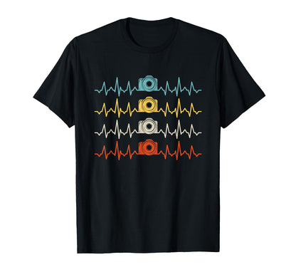Heartbeat Photography Camera T-Shirt - Minimalist Print Men Women - T-Shirt, Sweatshirt, Hoodie
