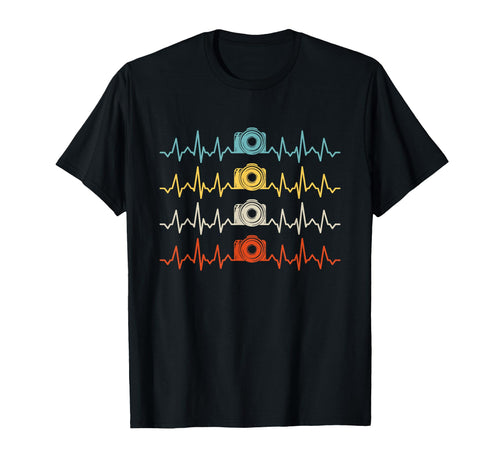 Heartbeat Photography Camera T-Shirt - Minimalist Print Men Women - T-Shirt, Sweatshirt, Hoodie