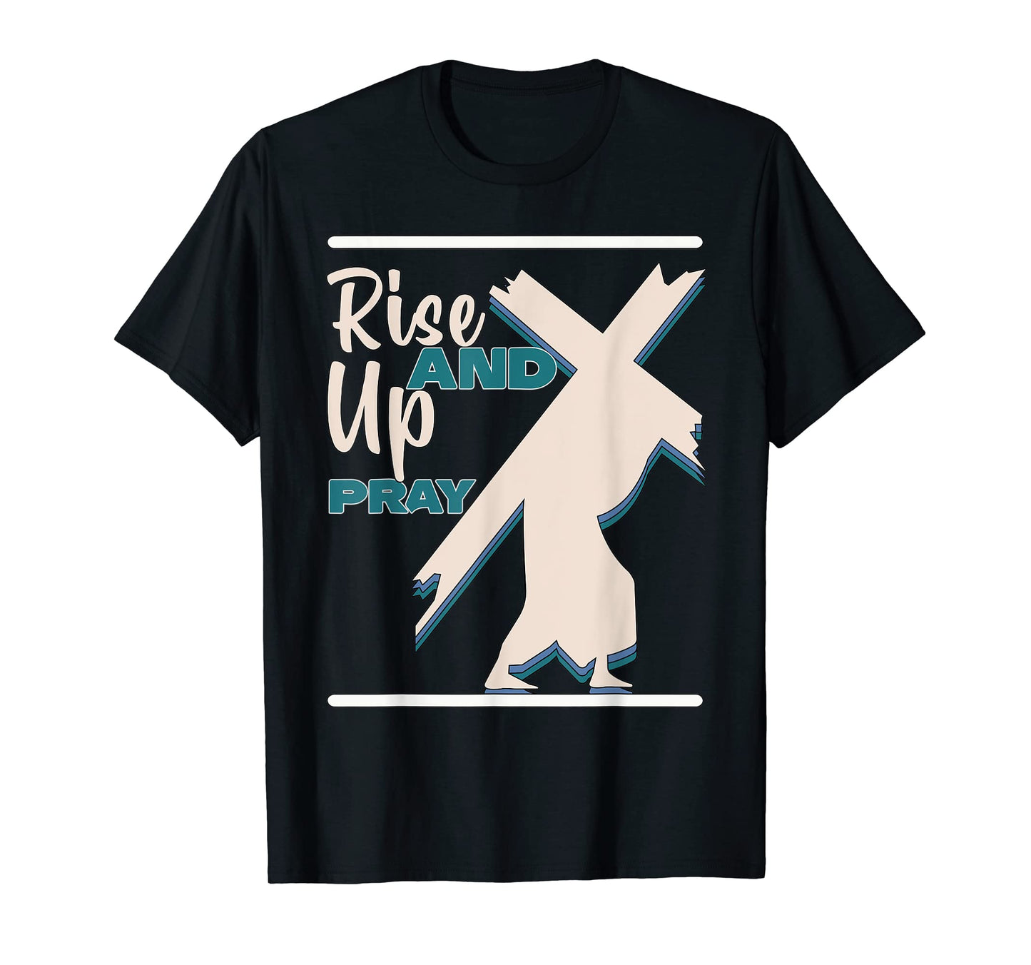 Happy Rise Up And Pray Boho Religious T-Shirt - Trendy Graphic Men Women - T-Shirt, Sweatshirt, Hoodie