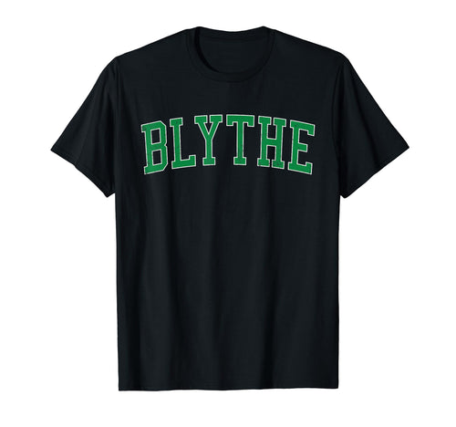 Blythe Ca Distressed Green Varsity T-Shirt - Fun Novelty Design for Adults - T-Shirt, Sweatshirt, Hoodie