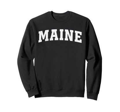 Maine Varsity Distressed Sweatshirt - Streetwear Style Men Women - T-Shirt, Sweatshirt, Hoodie
