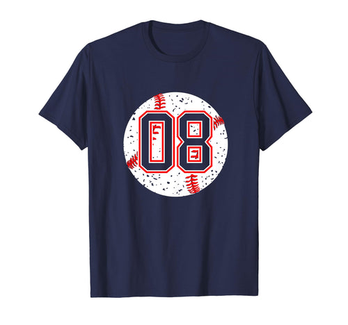Baseball Number 08 Mom Show Support T-Shirt - Trendy Graphic for Adults - T-Shirt, Sweatshirt, Hoodie