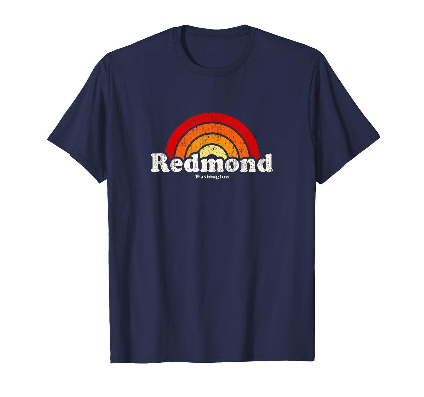 Redmond Washington Wa 70S Rainbow T-Shirt - Aesthetic Graphic Men Women - T-Shirt, Sweatshirt, Hoodie