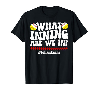 Ballpark Nana Grandma Groovy Softball T-Shirt - Novelty Apparel Men Women - T-Shirt, Sweatshirt, Hoodie