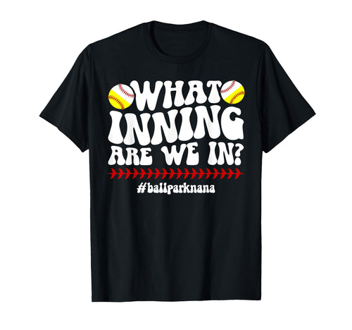 Ballpark Nana Grandma Groovy Softball T-Shirt - Novelty Apparel Men Women - T-Shirt, Sweatshirt, Hoodie