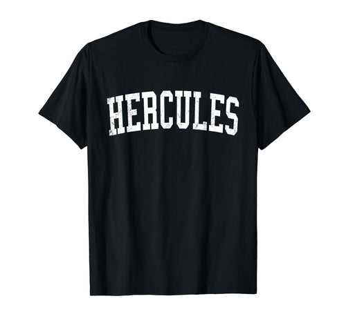 Hercules Ca Distressed White Varsity T-Shirt - Unique Graphic Men Women - T-Shirt, Sweatshirt, Hoodie