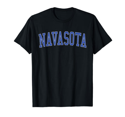 Navasota Tx Distressed Blue Varsity T-Shirt - Novelty Apparel Unisex - T-Shirt, Sweatshirt, Hoodie