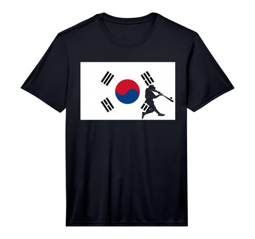 Baseball Game League South Korea Flag T-Shirt - Novelty Apparel Unisex - T-Shirt, Sweatshirt, Hoodie