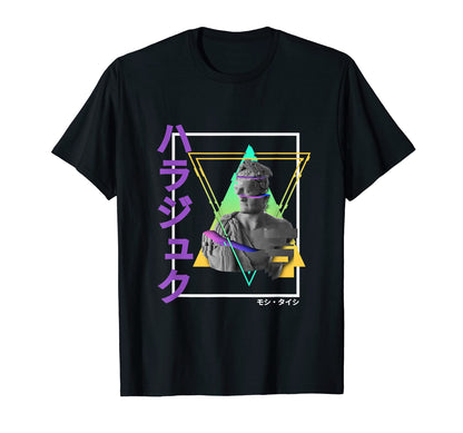 Vaporwave Statue Aesthetic Art Glitch T-Shirt - Streetwear Style Men Women - T-Shirt, Sweatshirt, Hoodie