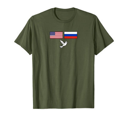 Russia Usa Peace Not War United States T-Shirt - Novelty Apparel Men Women - T-Shirt, Sweatshirt, Hoodie