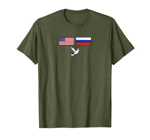 Russia Usa Peace Not War United States T-Shirt - Novelty Apparel Men Women - T-Shirt, Sweatshirt, Hoodie