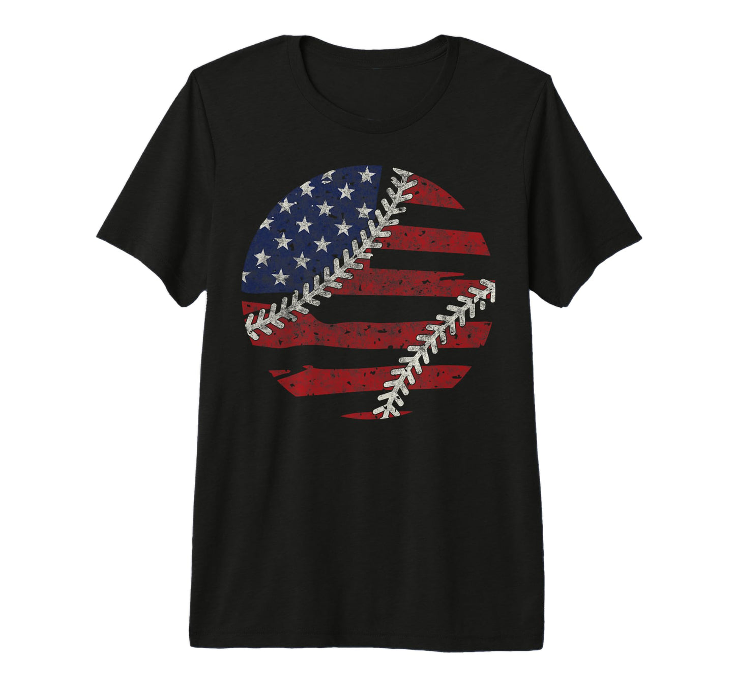 Baseball Us Flag Baseball Lover Dad T-Shirt - Minimalist Print for Adults - T-Shirt, Sweatshirt, Hoodie