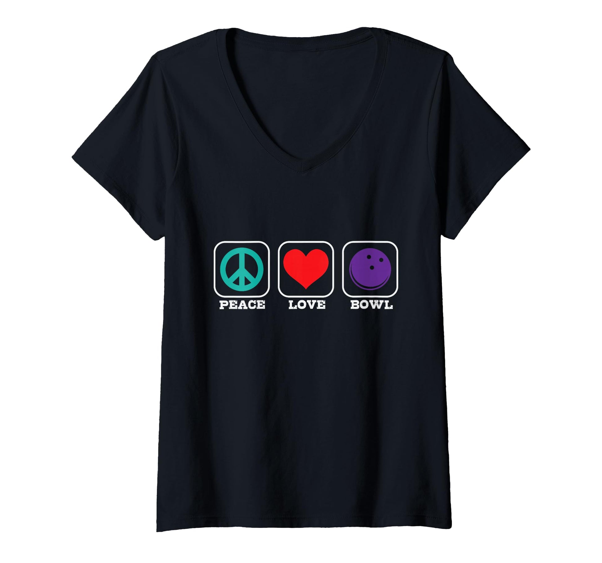 Bowling Peace Love League Strike Throw T-Shirt - Unique Graphic for Adults - T-Shirt, Sweatshirt, Hoodie