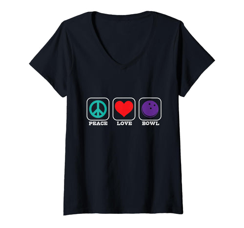 Bowling Peace Love League Strike Throw T-Shirt - Unique Graphic for Adults - T-Shirt, Sweatshirt, Hoodie