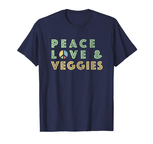 Peace Love Veggies Funny Vegan T-Shirt - Casual Everyday Wear Unisex - T-Shirt, Sweatshirt, Hoodie