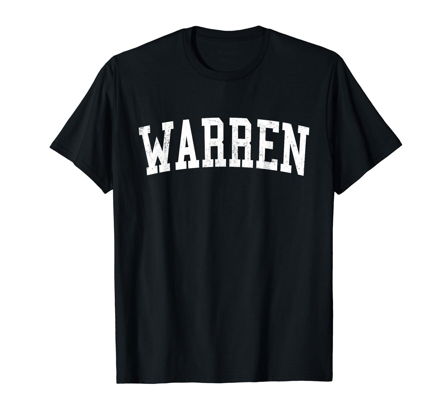 Warren Mi Distressed White Varsity T-Shirt - Custom Art Print Unisex - T-Shirt, Sweatshirt, Hoodie