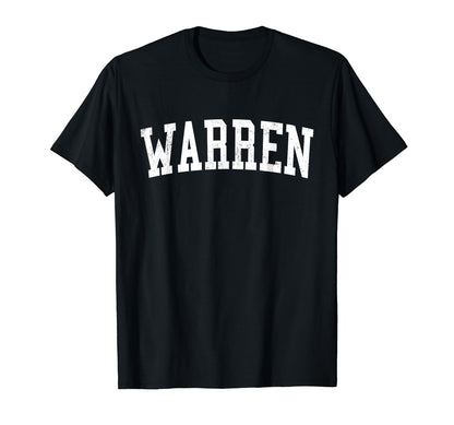 Warren Mi Distressed White Varsity T-Shirt - Custom Art Print Unisex - T-Shirt, Sweatshirt, Hoodie