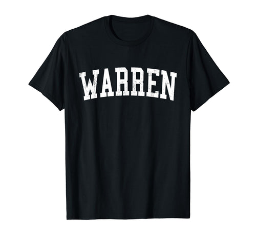 Warren Mi Distressed White Varsity T-Shirt - Custom Art Print Unisex - T-Shirt, Sweatshirt, Hoodie