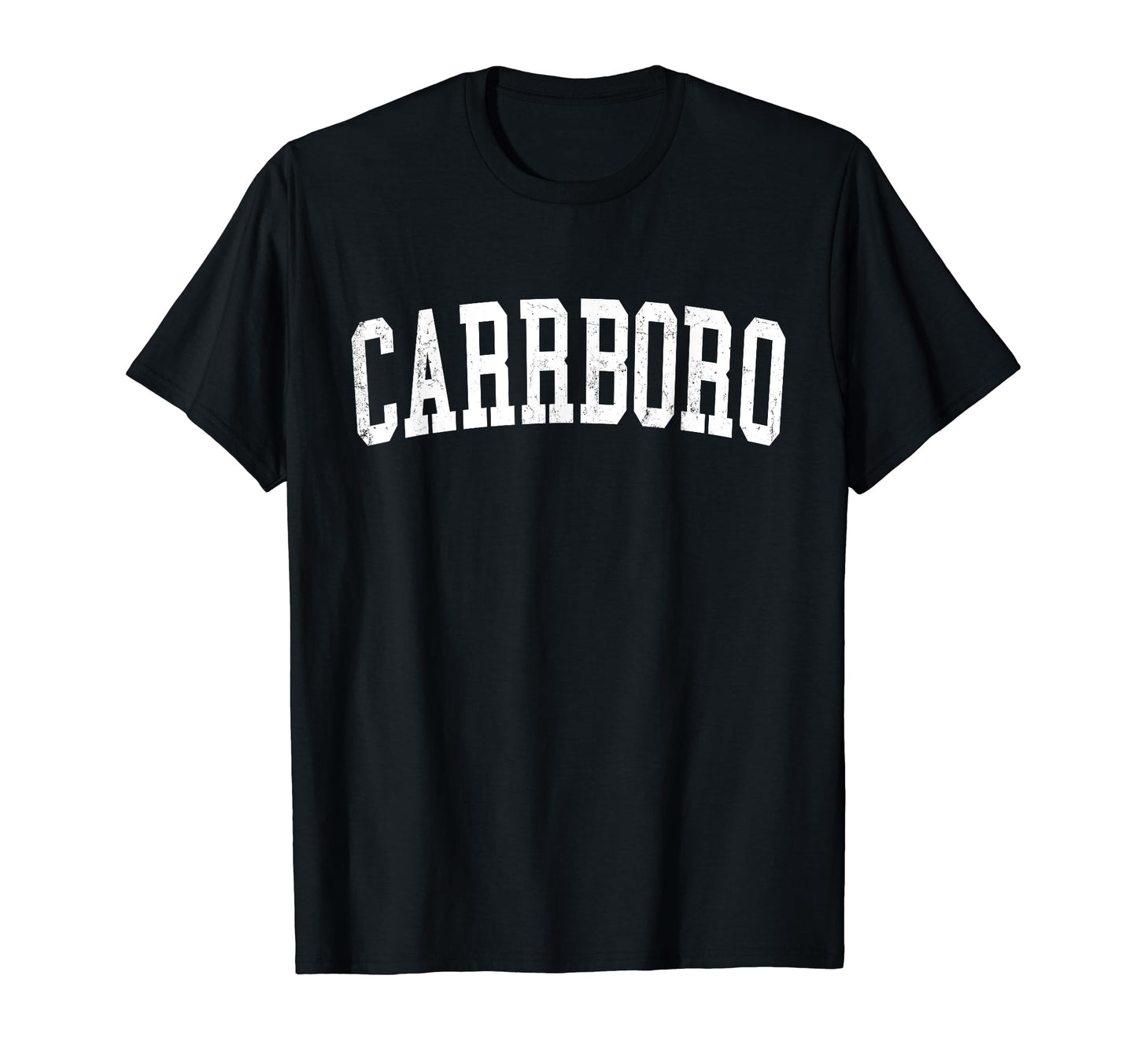 Carrboro Nc Distressed White T-Shirt - Fun Novelty Design for Adults - T-Shirt, Sweatshirt, Hoodie