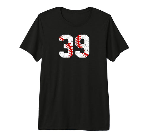 Baseball Player Jersey Number 39 39 T-Shirt - Fun Novelty Design Unisex - T-Shirt, Sweatshirt, Hoodie