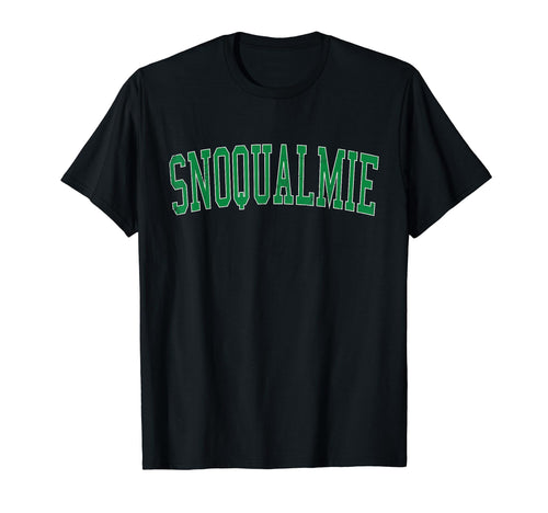 Snoqualmie Wa Distressed Green T-Shirt - Custom Art Print for Adults - T-Shirt, Sweatshirt, Hoodie