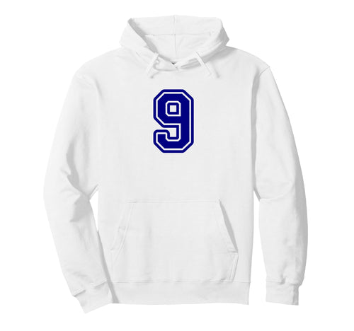 Blue Sport Team Number 9 Hoodie - Streetwear Style Unisex - T-Shirt, Sweatshirt, Hoodie