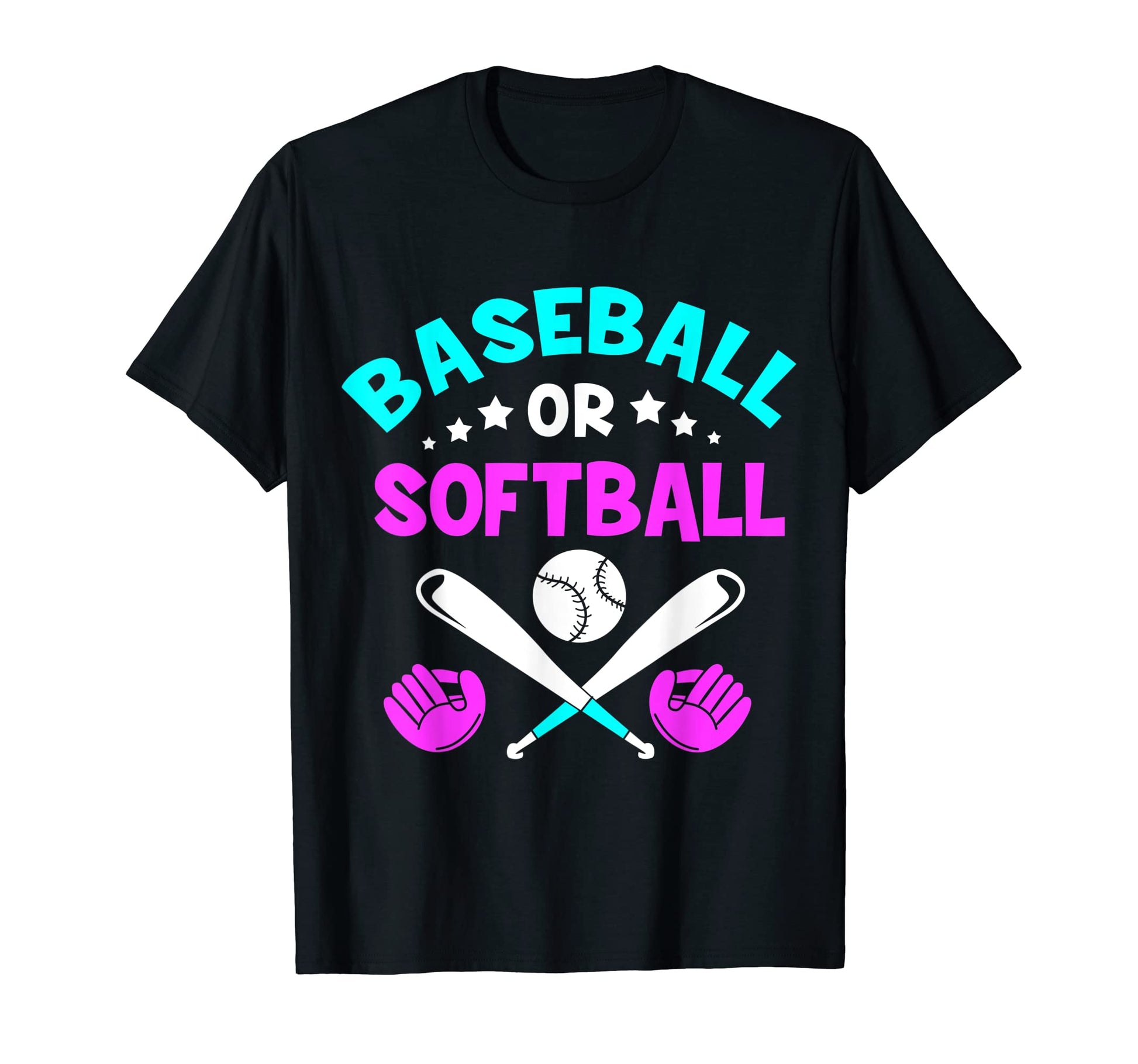 Baseball Or Softball Gender Reveal T-Shirt - Custom Art Print for Adults - T-Shirt, Sweatshirt, Hoodie
