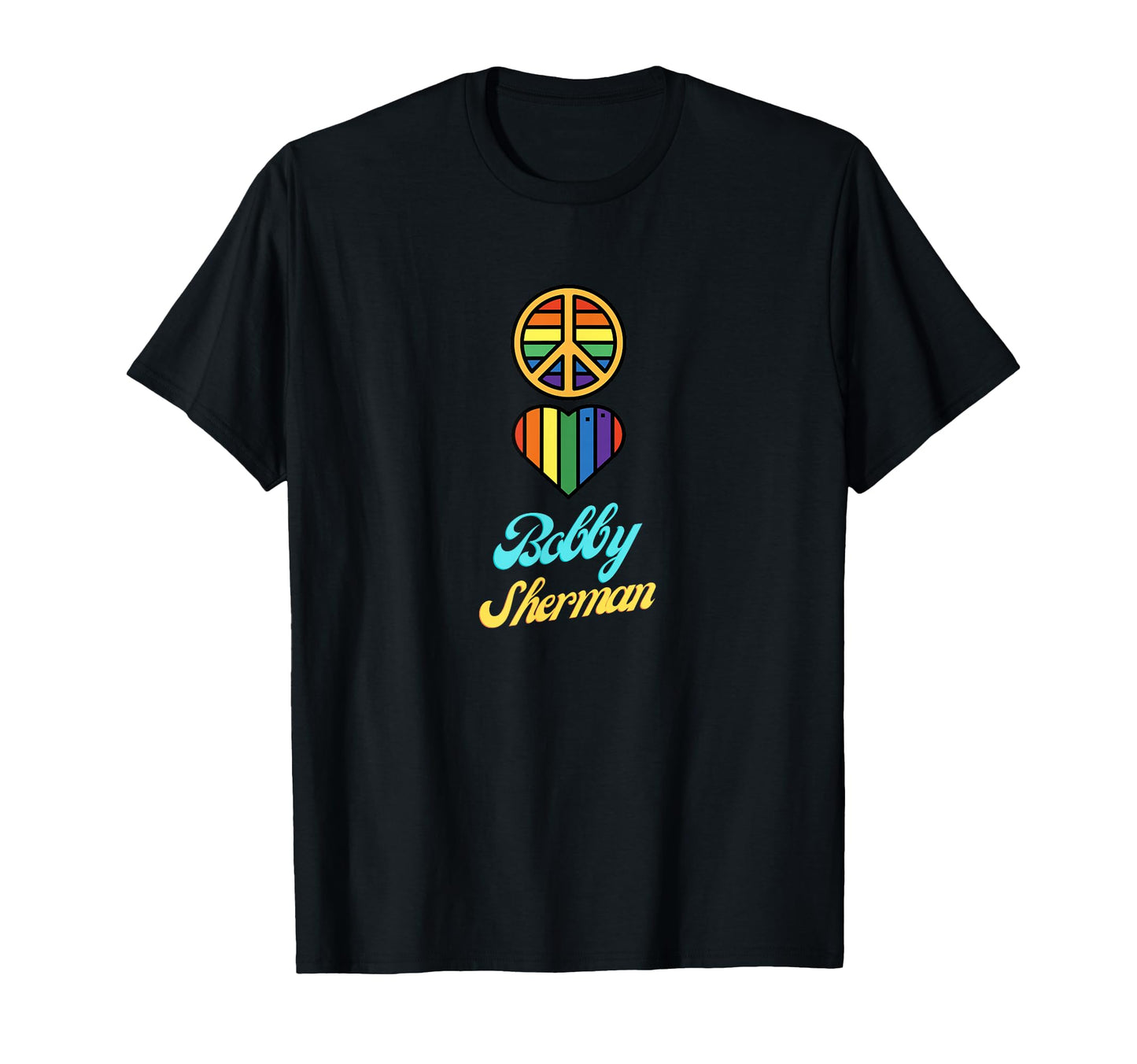 Peace Love Bobby Sherman 60S 70S T-Shirt - Custom Art Print for Adults - T-Shirt, Sweatshirt, Hoodie