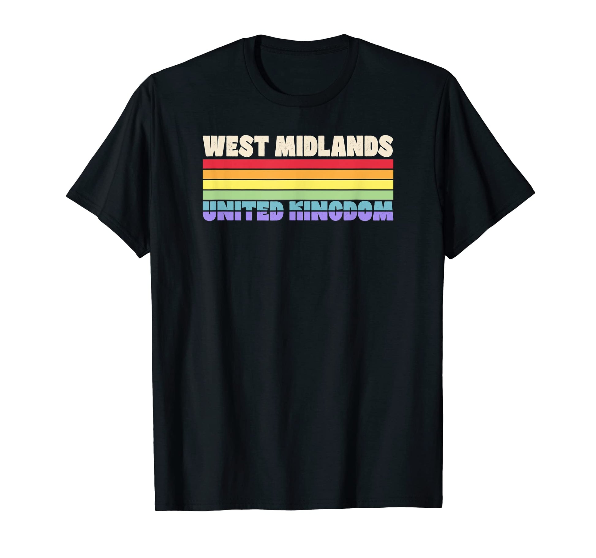 West Midlands United Kingdom Rainbow Gay T-Shirt - Unique Graphic Unisex - T-Shirt, Sweatshirt, Hoodie