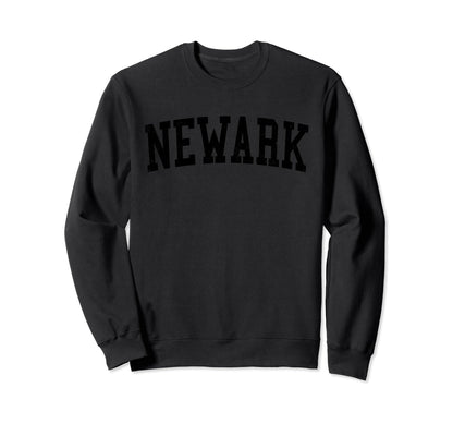 Newark De Distressed Black Sweatshirt - Fun Novelty Design for Adults - T-Shirt, Sweatshirt, Hoodie