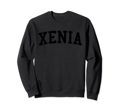 Xenia Oh Distressed Black Varsity Sweatshirt - Fun Novelty Design Unisex - T-Shirt, Sweatshirt, Hoodie