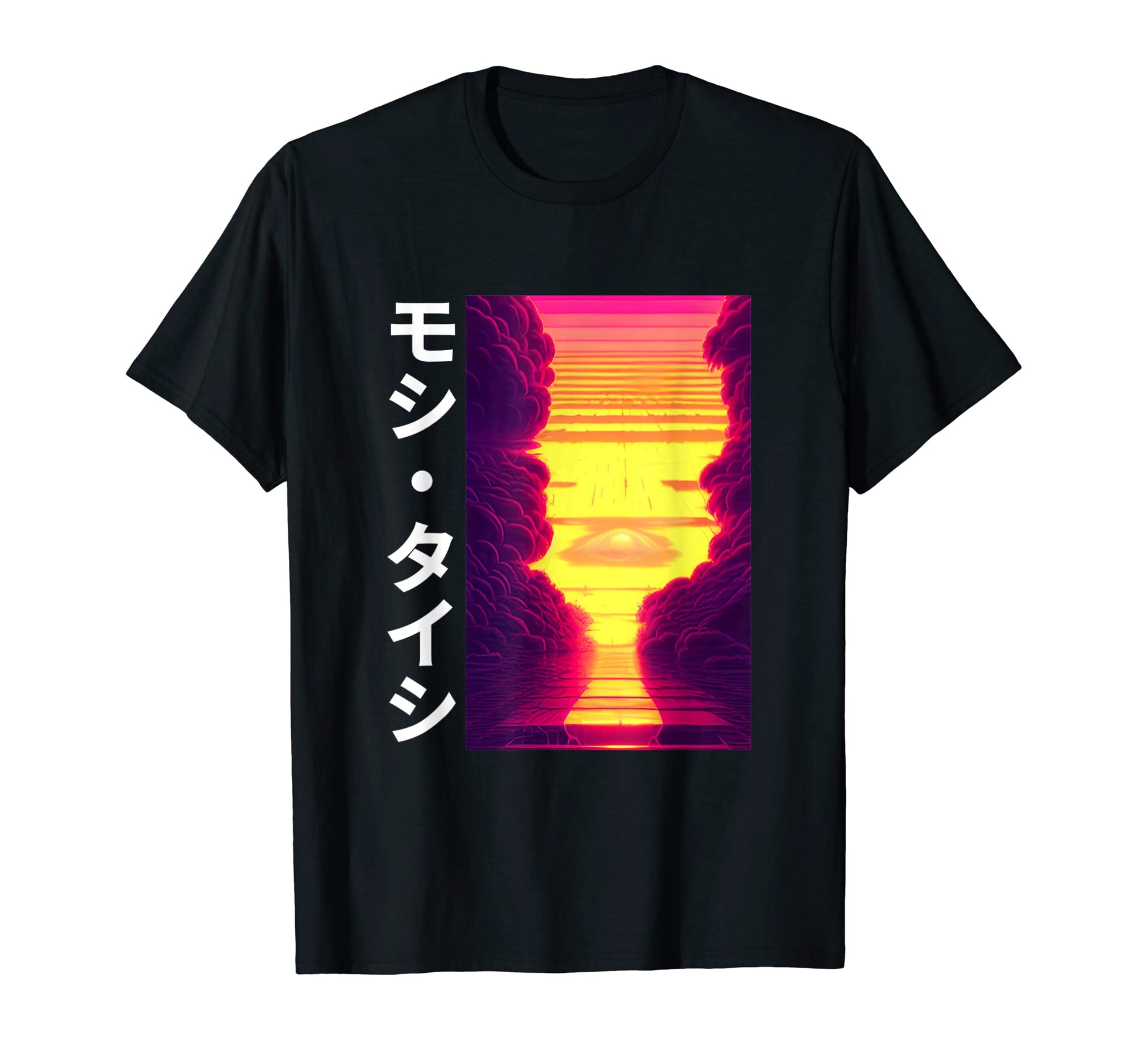 90S Synthwave Japanese Vaporwave Art T-Shirt - Custom Art Print for Adults - T-Shirt, Sweatshirt, Hoodie