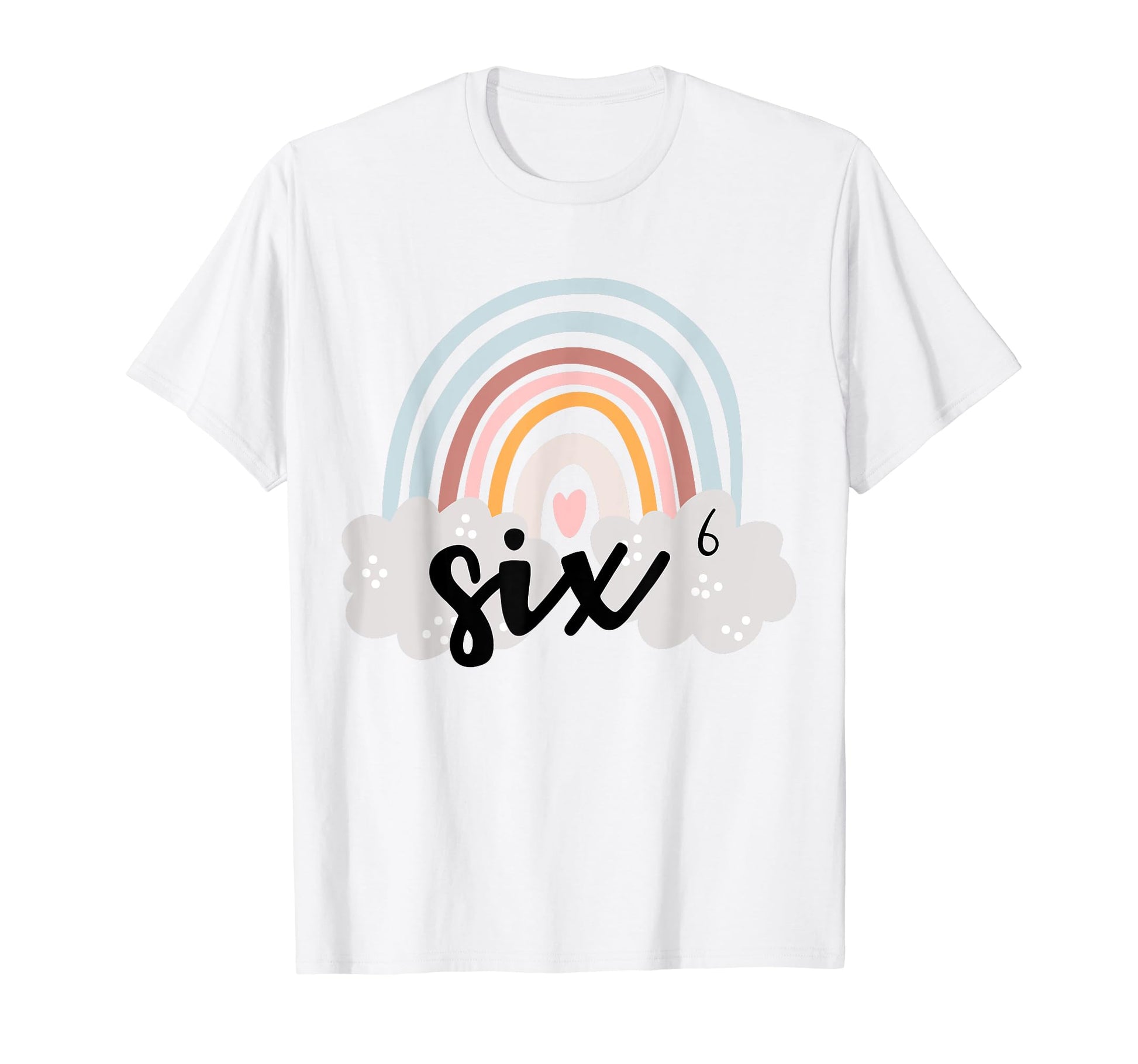 Six Year Birthday Rainbow Party T-Shirt - Casual Everyday Wear for Adults - T-Shirt, Sweatshirt, Hoodie
