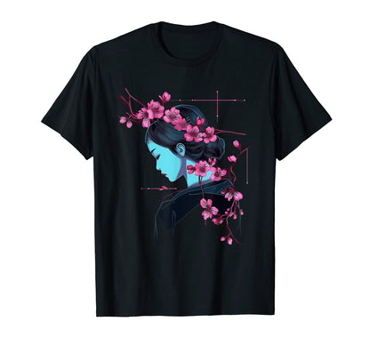 Cherry Blossom Vaporwave Synthwave Japan T-Shirt - Streetwear Style Unisex - T-Shirt, Sweatshirt, Hoodie