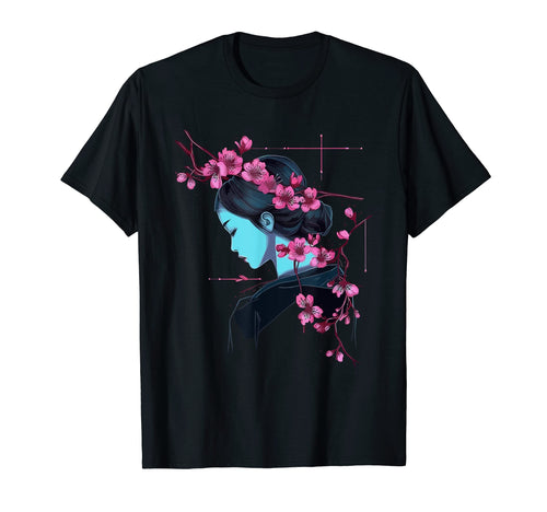Cherry Blossom Vaporwave Synthwave Japan T-Shirt - Streetwear Style Unisex - T-Shirt, Sweatshirt, Hoodie