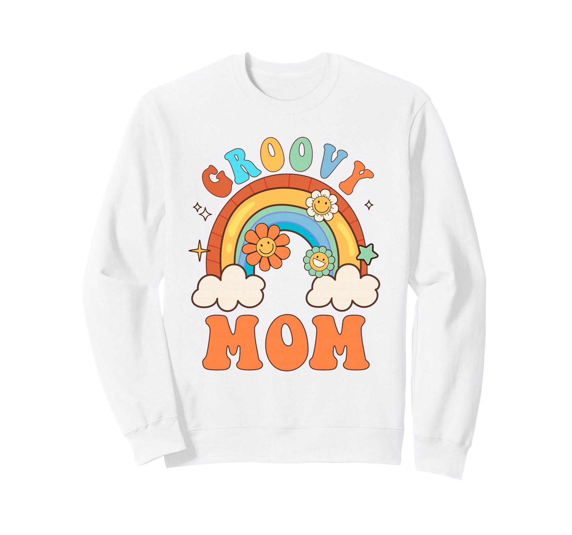 Groovy Flower Rainbow Birthday Matching Hoodie - Unique Graphic Unisex - T-Shirt, Sweatshirt, Hoodie