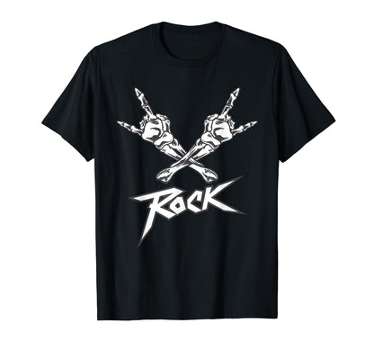 Skeleton Hand Heavy Rock Music T-Shirt - Casual Everyday Wear for Adults - T-Shirt, Sweatshirt, Hoodie