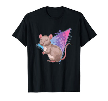 Palm Trees Pet Animal Vaporwave Aesthetic T-Shirt - Graphic Print Unisex - T-Shirt, Sweatshirt, Hoodie