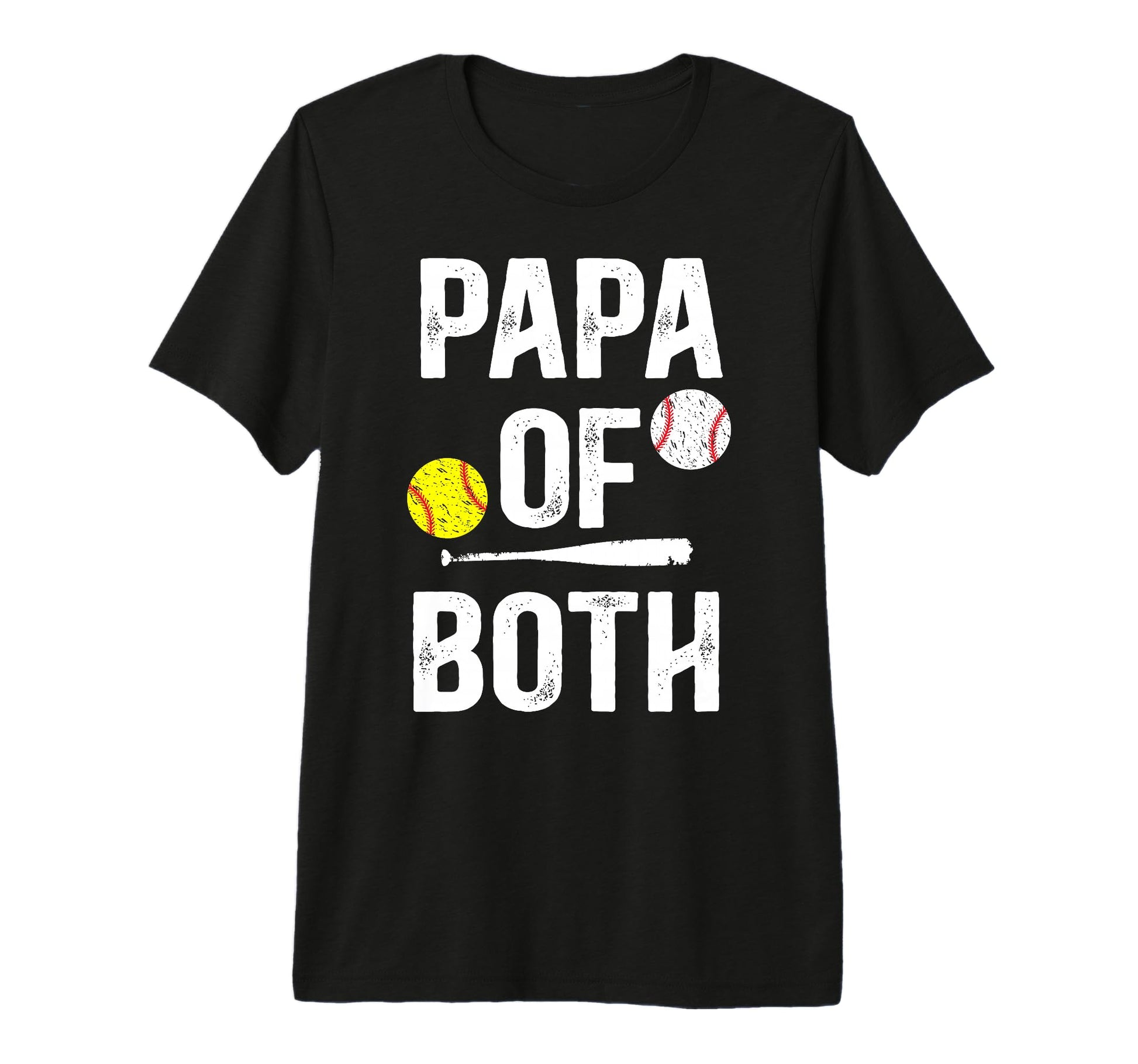 Mens Papa Both Softball Baseball T-Shirt - Aesthetic Graphic Men Women - T-Shirt, Sweatshirt, Hoodie