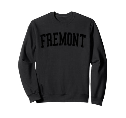Fremont Ca Distressed Black Varsity Sweatshirt - Custom Art Print Unisex - T-Shirt, Sweatshirt, Hoodie