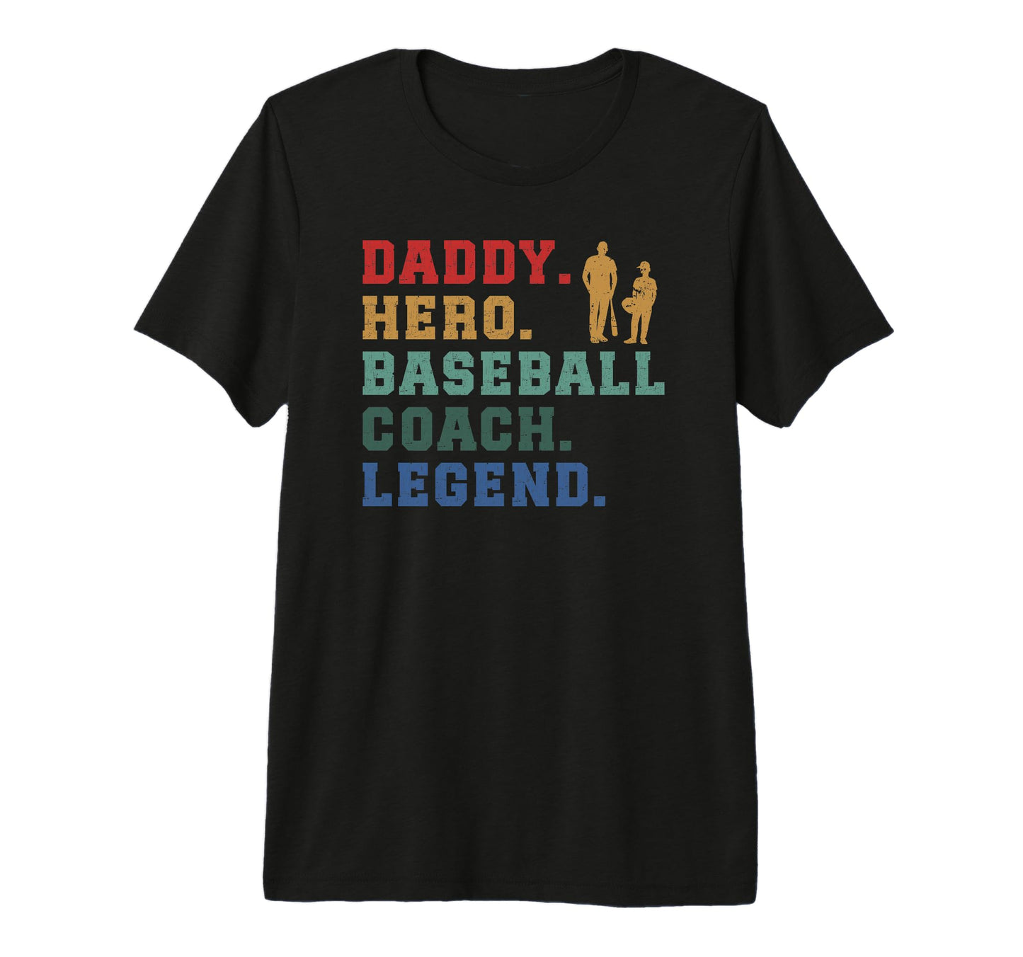 Mens Daddy Hero Baseball Dad T-Shirt - Casual Everyday Wear for Adults - T-Shirt, Sweatshirt, Hoodie