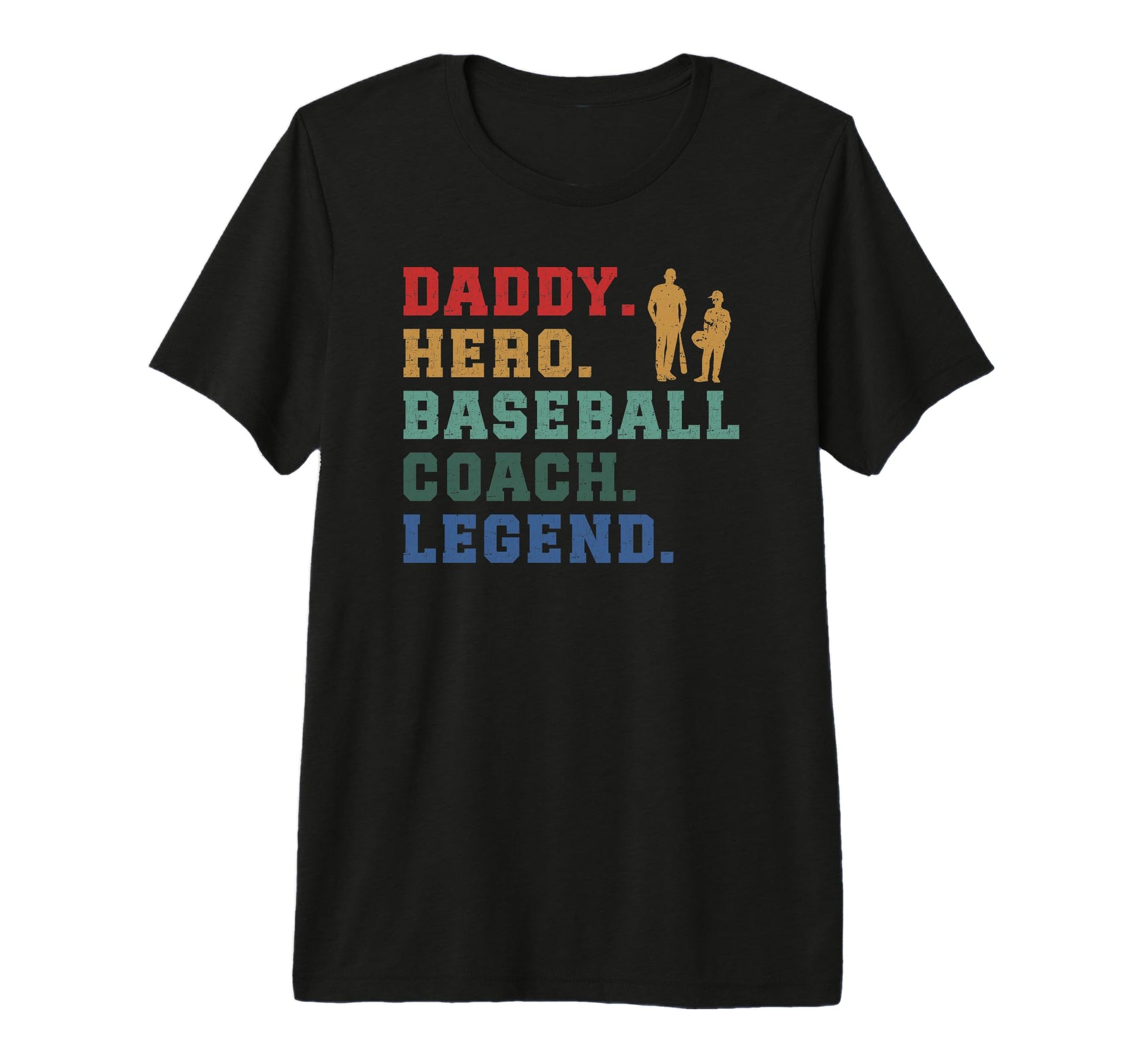 Mens Daddy Hero Baseball Dad T-Shirt - Casual Everyday Wear for Adults - T-Shirt, Sweatshirt, Hoodie