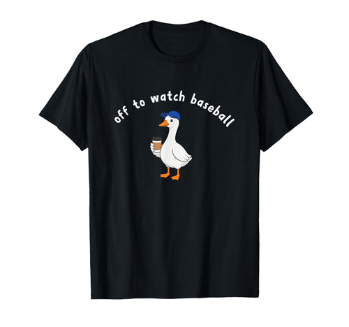 Off To Watch Baseball Goose Meme T-Shirt - Trendy Graphic Men Women - T-Shirt, Sweatshirt, Hoodie