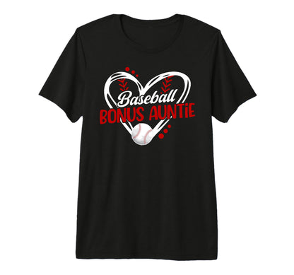 Baseball Bonus Auntie Baseball Player T-Shirt - Minimalist Print Unisex - T-Shirt, Sweatshirt, Hoodie