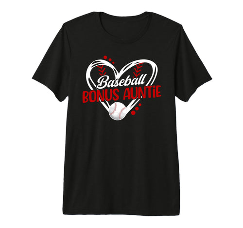 Baseball Bonus Auntie Baseball Player T-Shirt - Minimalist Print Unisex - T-Shirt, Sweatshirt, Hoodie