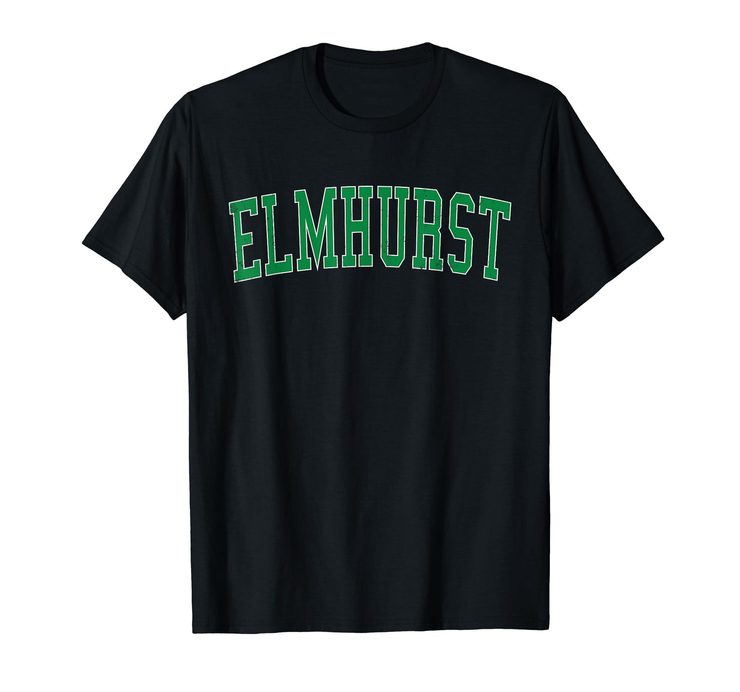 Elmhurst Il Distressed Green Varsity T-Shirt - Minimalist Print Men Women - T-Shirt, Sweatshirt, Hoodie