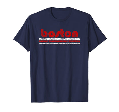 Boston Three Stripe Weathered Blue T-Shirt - Aesthetic Graphic Men Women - T-Shirt, Sweatshirt, Hoodie