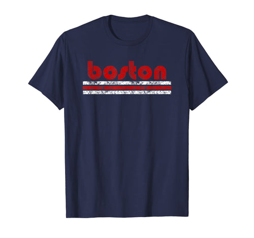 Boston Three Stripe Weathered Blue T-Shirt - Aesthetic Graphic Men Women - T-Shirt, Sweatshirt, Hoodie
