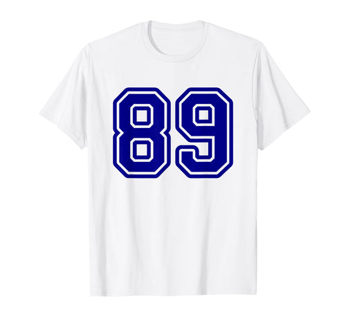 Blue Sports Team Number 89 T-Shirt - Casual Everyday Wear for Adults - T-Shirt, Sweatshirt, Hoodie